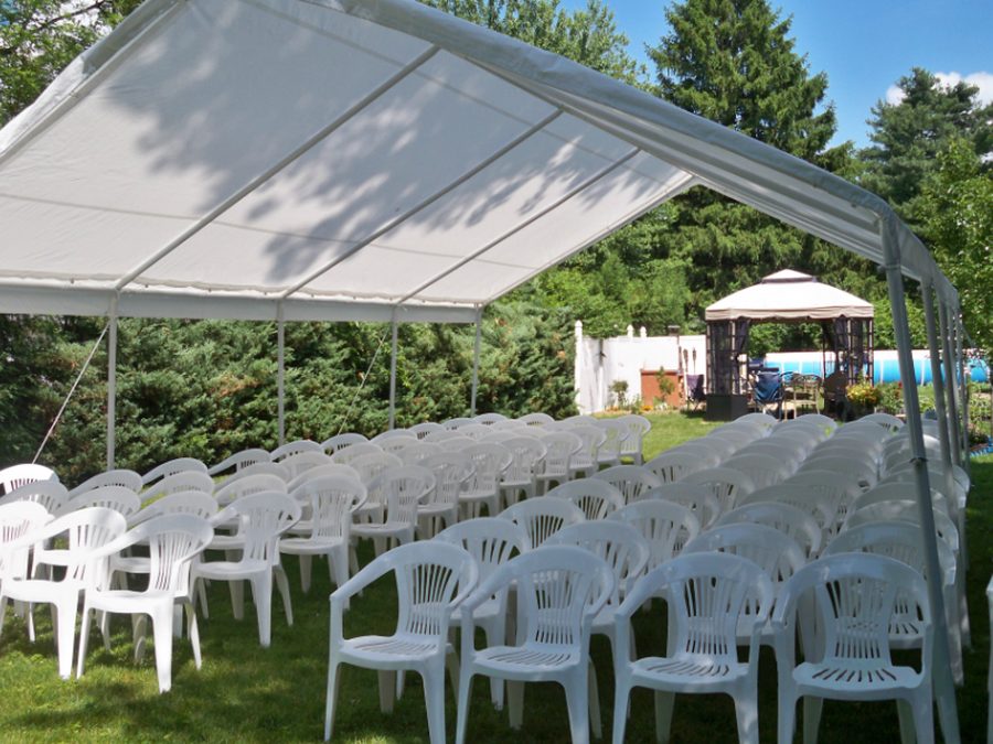 20' x 30' Standard A-Frame Tent set up for an event in Connecticut