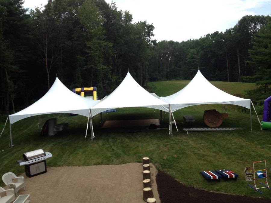 20' x 60' Elite High Peak Tent set up for an event in Connecticut