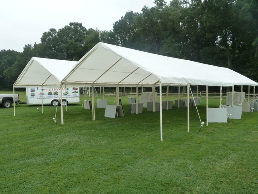 20' x 83' Standard A-Frame Tent set up for an event in Connecticut